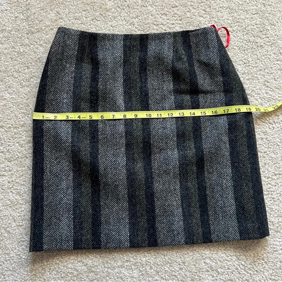 Boden British Tweed By Moon 100% Wool Striped side zip Skirt 6 R US Knee Length, - Picture 11 of 13